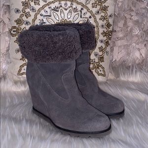 Ugg wedge bootie - grey - like new